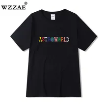 Трэвиса Скотта AstroWorld Tour футболка для мужчин и женщин 1:1 Трэвиса Скотта футболки Топы Футболки Уличная Хип-хоп kanye ASTROWORLD футболка