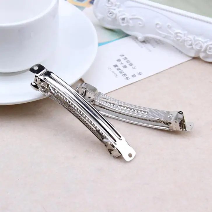 20Pcs Silver Tone French Hair Barrette Clips DIY Hair Clpi Fashion