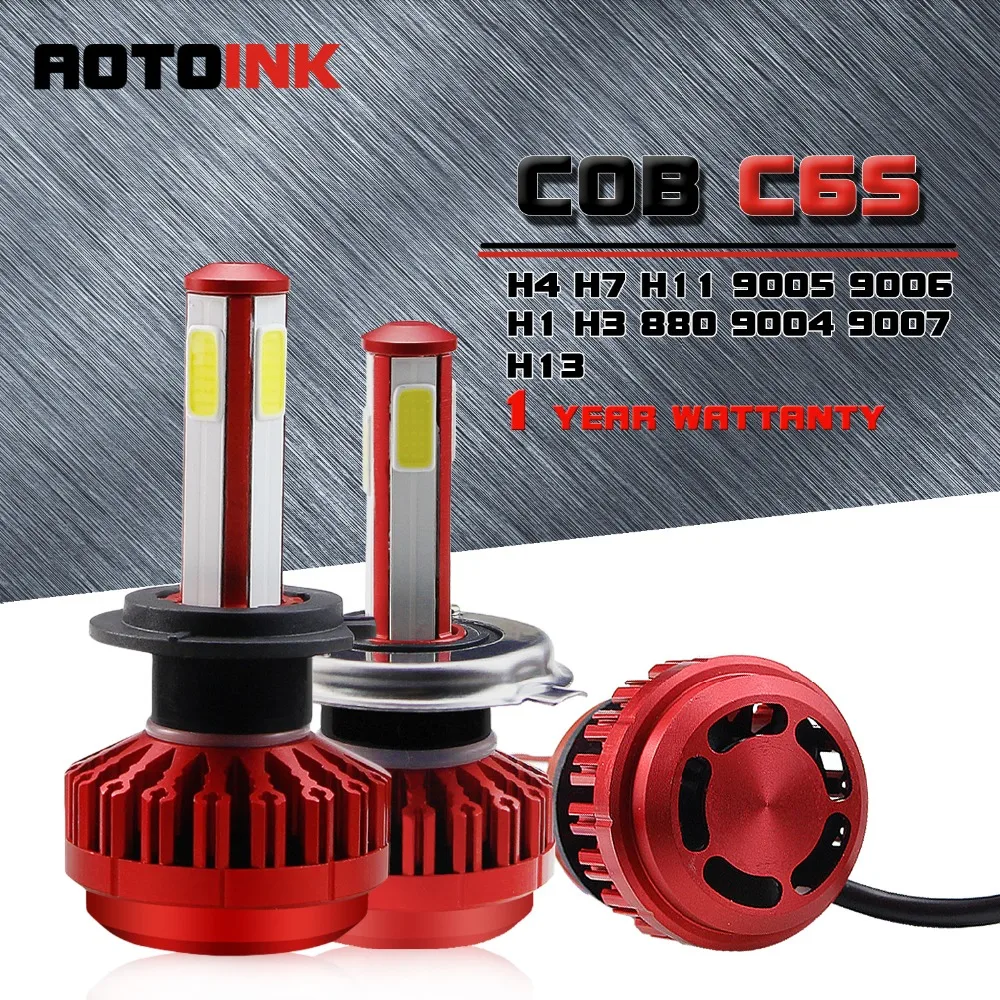 AOTOINK H7 светодиодный светильник H1 H11 HB3 HB4 H4 авто лампы для автомобильных фар