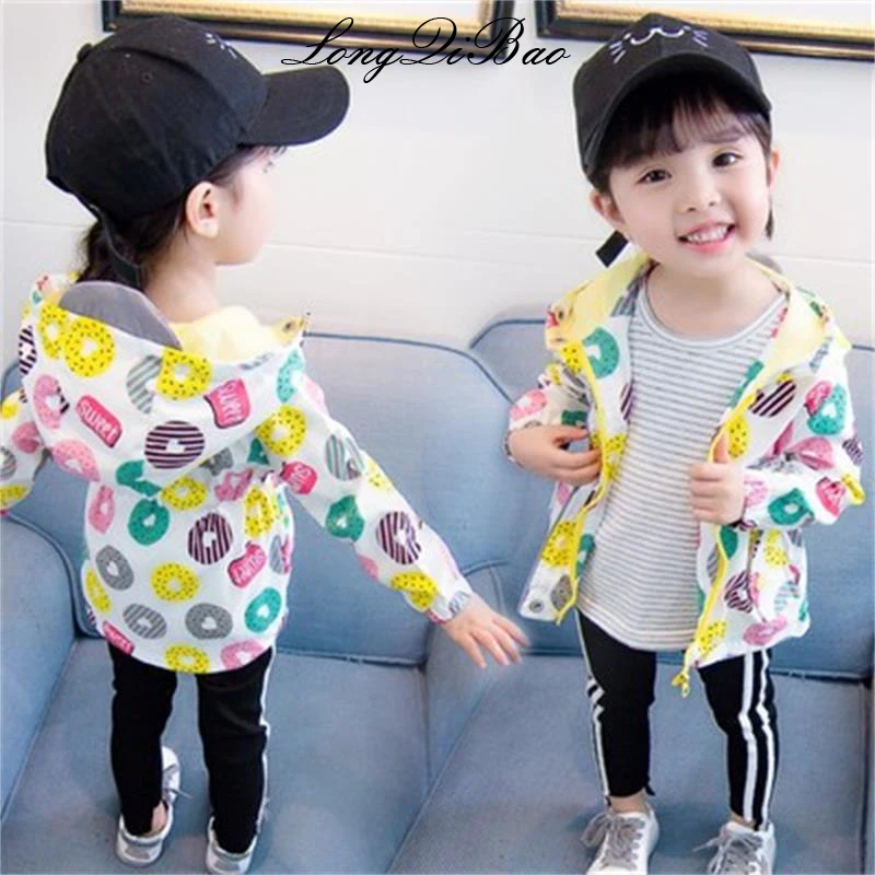 

Baby girl 2018 autumn windbreaker Korean children's cartoon jacket Girls baby jacket autumn coat zipper shirt tide