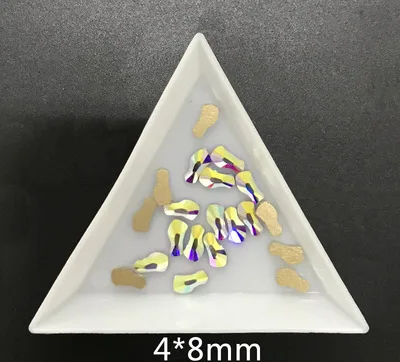 Miolet 10 шт., Стразы для ногтей с кристаллами, AB, 3D, для украшения ногтей, плоская задняя сторона, капли воды, стекло, для ногтей, камень, сделай сам, блестящий маникюр - Цвет: E028