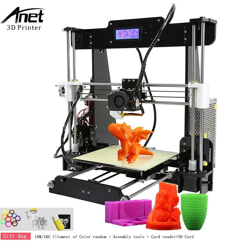 

Auto Leveling Anet A8 3D Printer High Accuracy Desktop Reprap i3 DIY Self Assembly 3d Printer Kit with 1kg /10m PLA ABS Filement