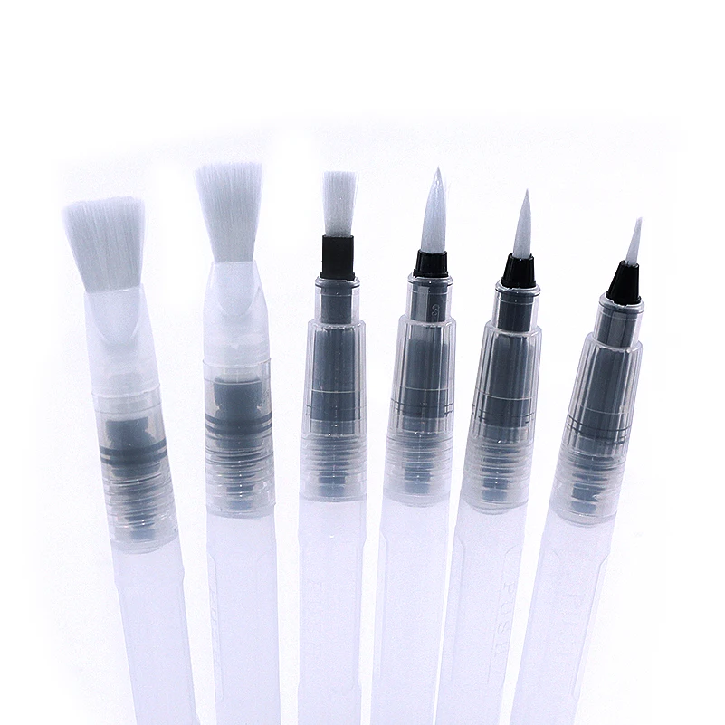 6 шт акварельный набор художественная Акварельная ручка мягкая кисть советы многоразовая живопись каллиграфия ручка для рисования