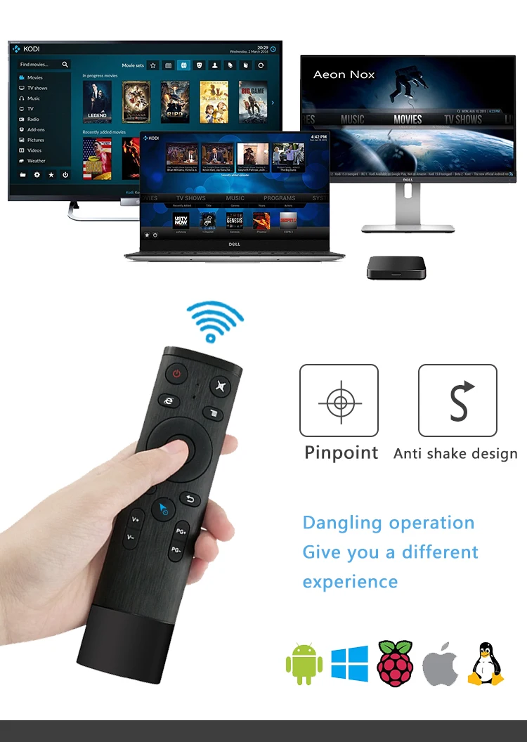 Q5 Gyro Voice Air mouse 2,4G умный пульт дистанционного управления с микрофоном для Android tv Box Mini PC