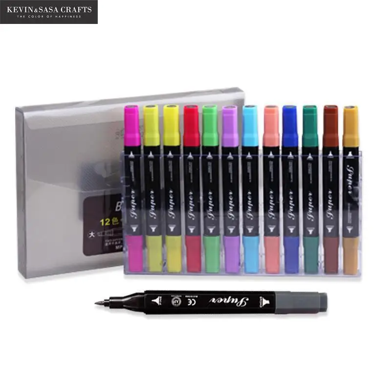 

24Pcs/Set Marker Pen High Quality Pen Stationery School Supplies Marker Pen School Stationery Office Suppliers Kids Gift Tools