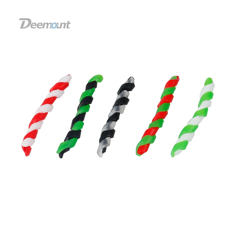 Deemount 5 шт./лот цикл кабель МИНДЕР спиральная эластичная резиновая линия менеджер
