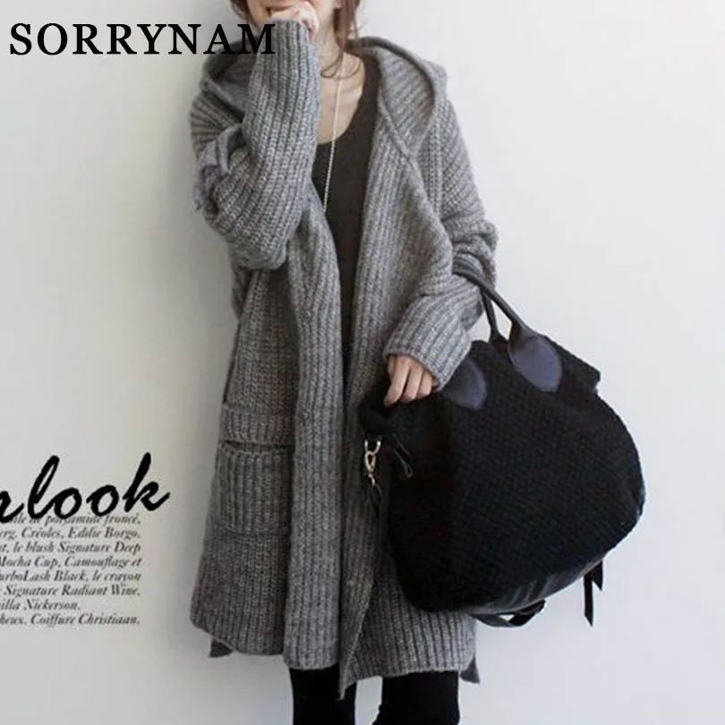Maternity clothing top with a hood medium long thickening cardigan autumn and winter plus size 