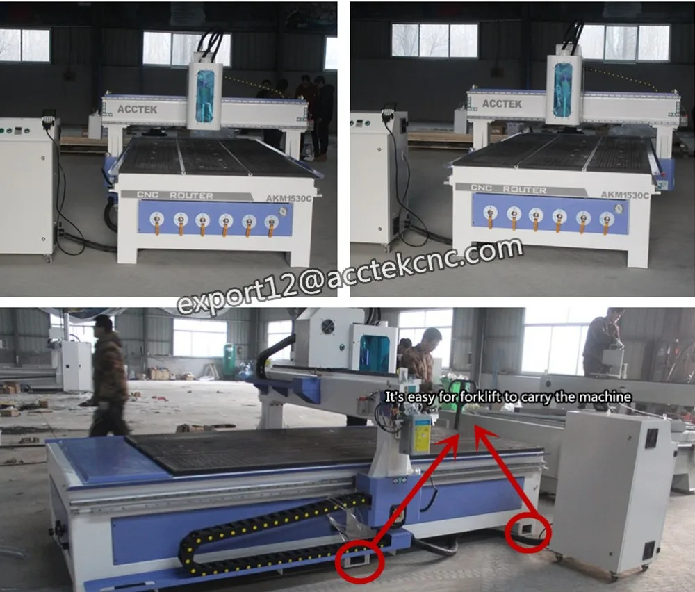 Рабочий станок CNC центр 1530 Автоматическая смена инструмента, шпиндель с ЧПУ USB станок для выпиливания фрезерный станок