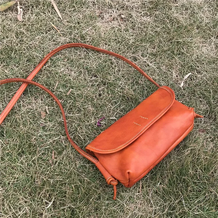 

2018 bags for women genuine leather retro small brown female crossbody bag