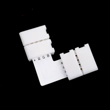 5 шт. 5050 10 мм L Форма разъем RGB адаптер светодиодной ленты 90 градусов Угловые соединители 4-контактный разъем