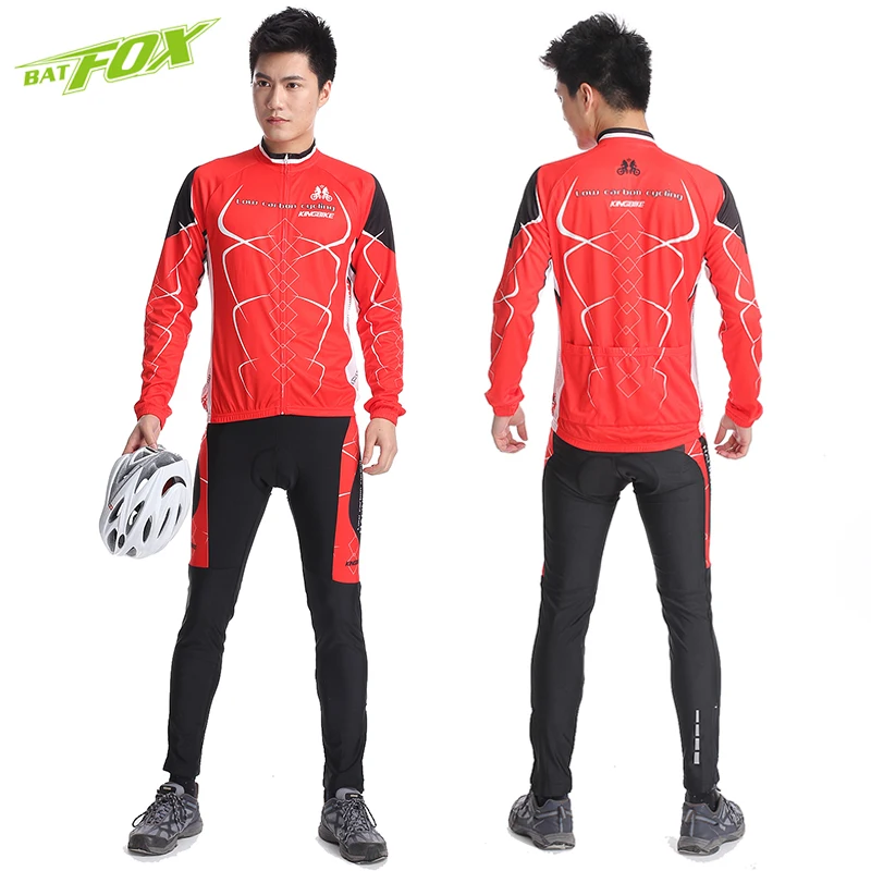 

BATFOX Cycling clothing men women Bike jersey Cycling Set long sleeve winter thermal fleece MTB Road Bicycle pro Cycling jerseys
