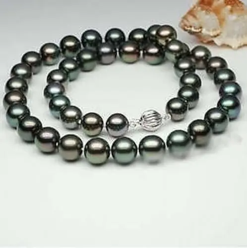 

Hot sale new Style >>>>>7 - 8MM the Black Freshwater Cultured Pearl Necklace 17