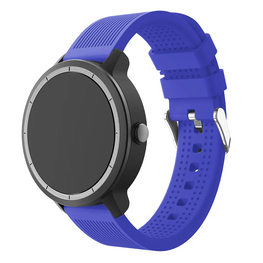 Мягкий силиконовый сменный ремешок для Garmin Vivoactive3 3 Vivomove HR, умный Браслет для Forerunner 645, музыкальный ремешок в полоску - Цвет: Blue