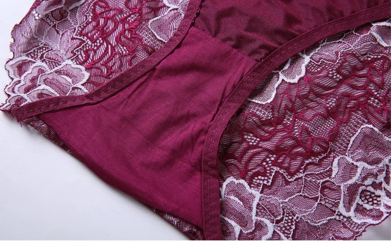 Jerrinut Women Briefs Sexy Lace Underwear Plus Size 3XL 4XL 5XL 6XL High Waist Panty Female Cotton Women Intimates Breathable   55