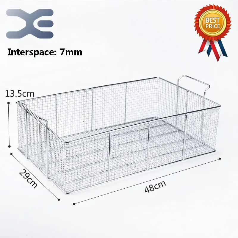 Interspace 7 мм 48*29*13,5 см корзина сетчатая корзина ситечко электрическая фритюрница части из нержавеющей стали картофель фри чистая фритюрница