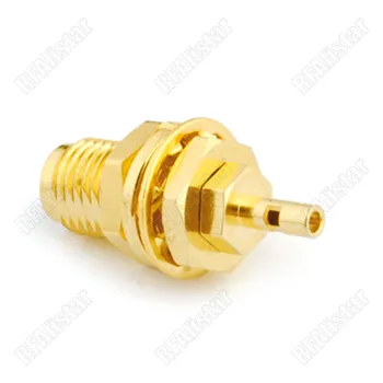 

20 Pieces RF Connector RP-SMA Solder Female (Male pin) Bulkhead With Nut For 1.13 1.37mm Cable