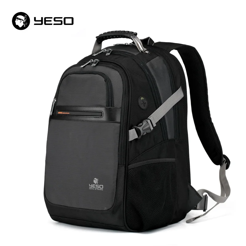 

YESO Black Laptop Backpack Men Waterpoorf 15.6 Inch Notebook Backpack For Women 2019 New Fashion Large Capacity Backpack Mochila