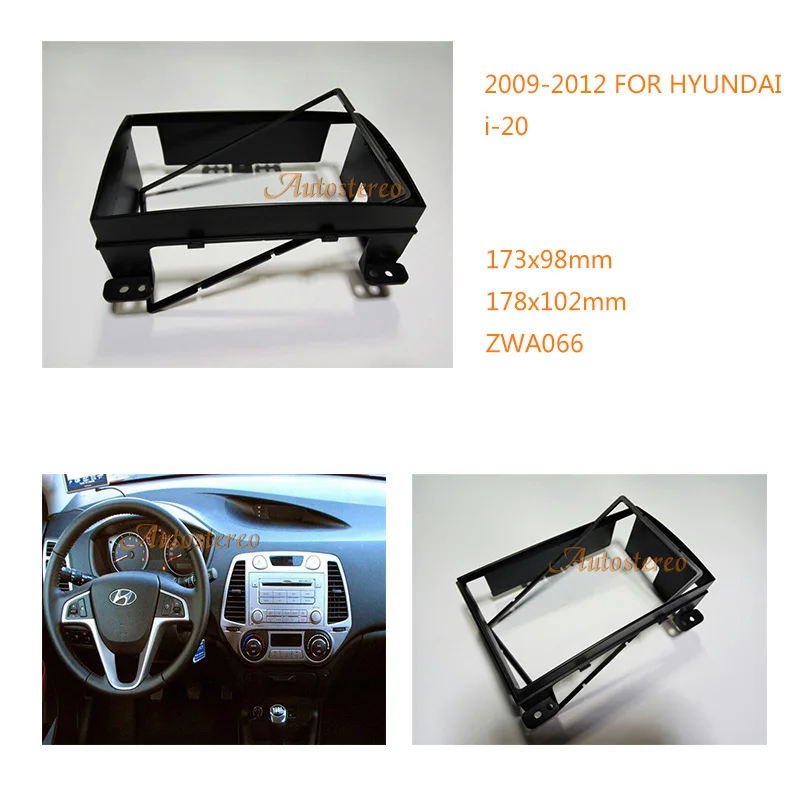 

Car CD Radio Facia Car Radio facia Fascia for HYUNDAI i20 2009-2012 Trim Kits surrounded Frame Audio Fitting Adaptor double din