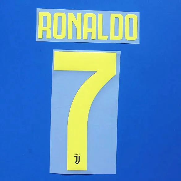 

18-20 2019 2020 Super A juve Ronaldo 7 DE LIGT 4 number font print, Hot stamping patches badges
