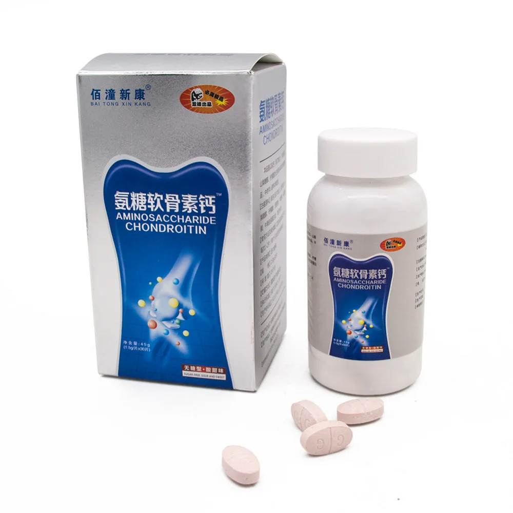

MQ 30 Pieces Aminosaccharide Chondroitin Calcium Health Foot For Middle Aged Shelf life 24 Months Health Care 1 Bottle