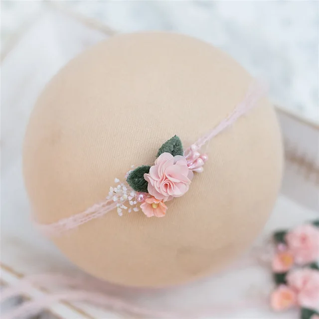 

2019 Baby Hat Newborn Photography Props Newborn Hair Photo Shooting Accessories Baby Girls Photo Props Crochet Pearl Flower Head