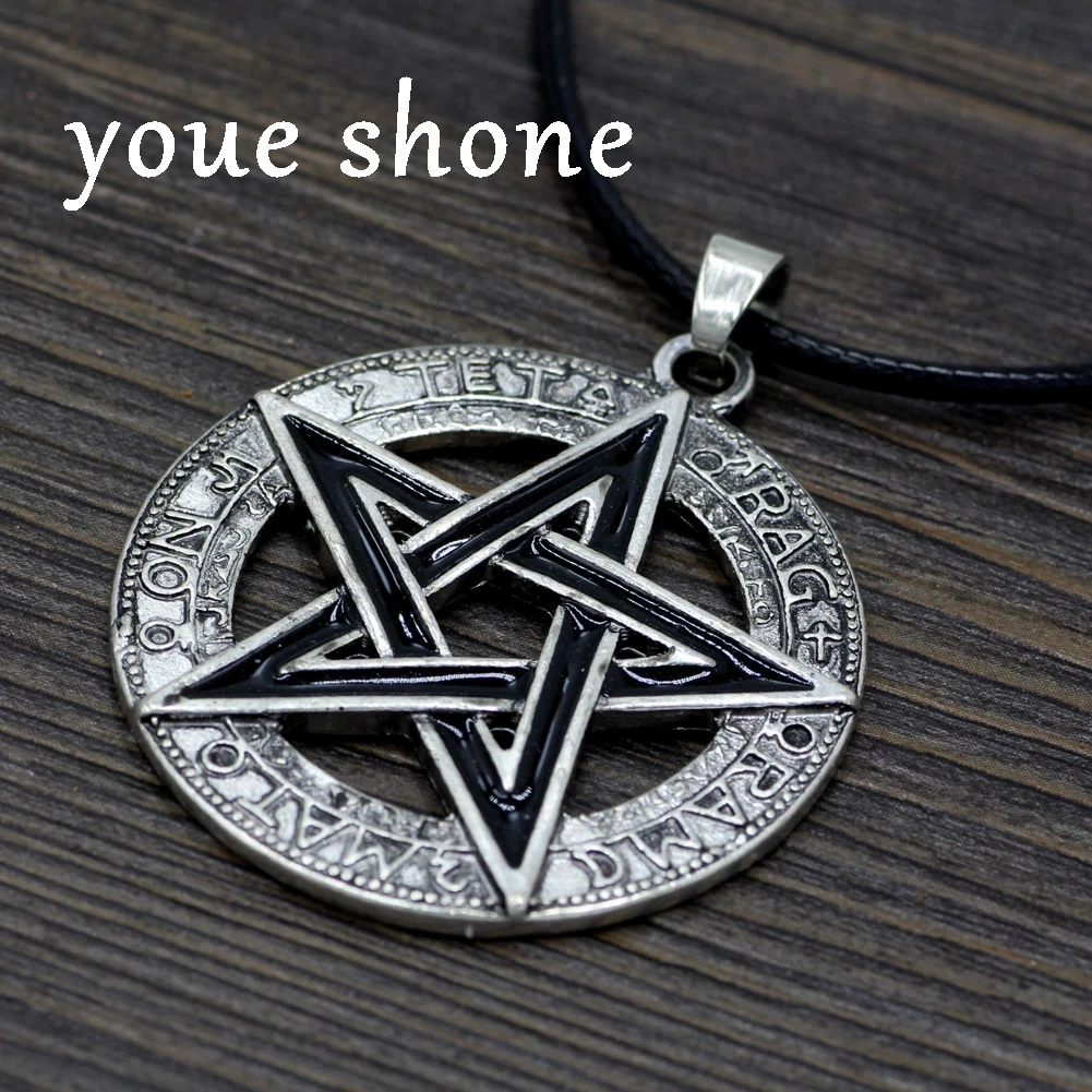 Youe shone черная пентаграмма звезда Pagan Druid Скандинавская Руна викинга Оловянная