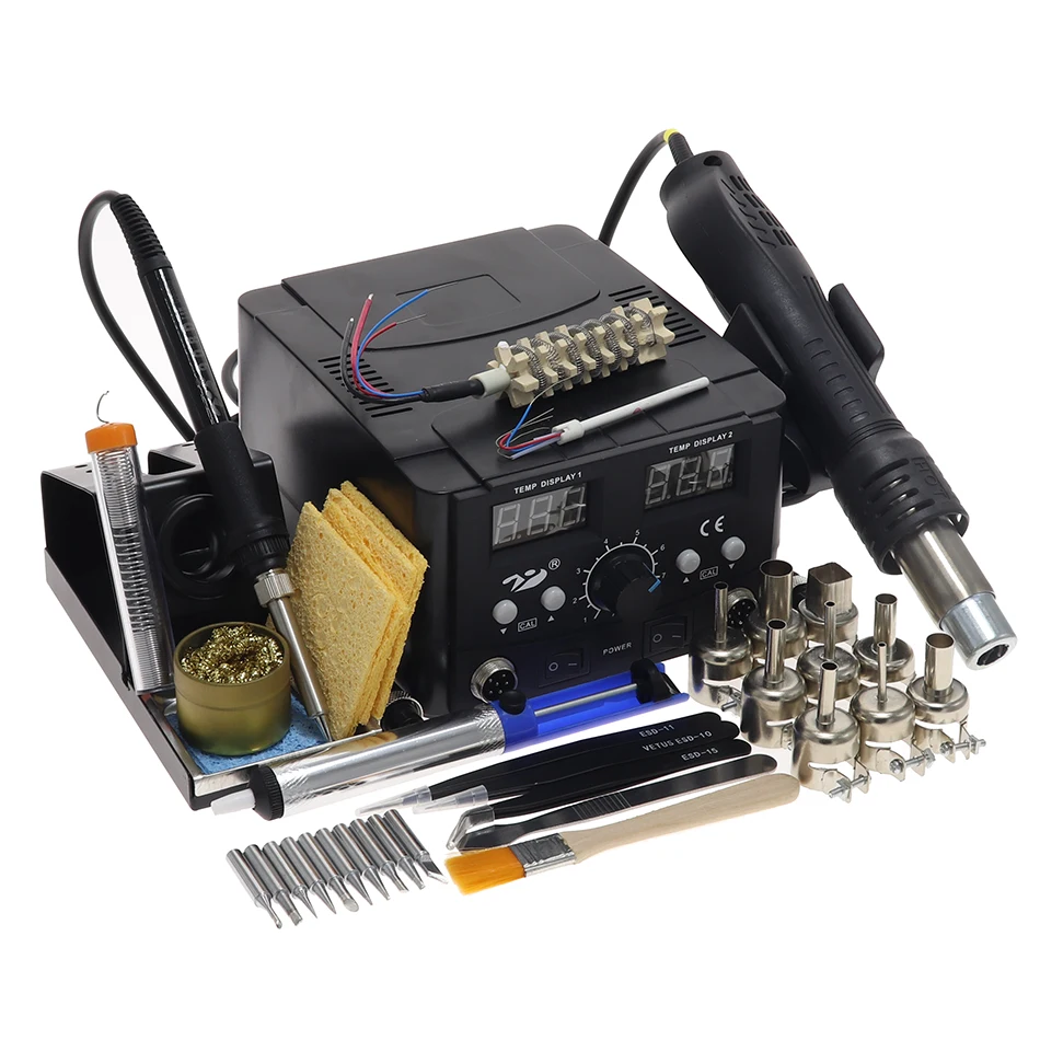 YCD 8582D станция для распайки горячего воздуха и Электрический паяльник 2 в 1 паяльная станция BGA инструмент для перезарядки