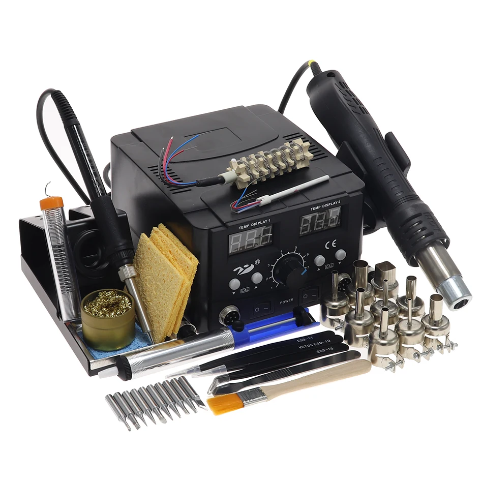 

YCD 8582D desoldering station hot air gun and electric soldering iron 3 in 1 soldering station BGA rework tool