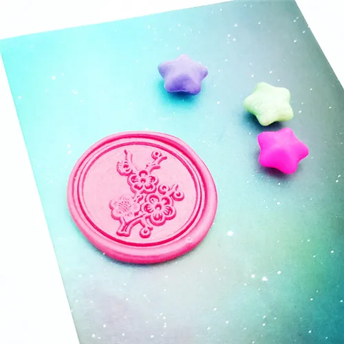 

Oriental cherry sakura Stamp box creative wax seal stamp single wax stamp setPoppy Wax Seal Stamp wedding invitation
