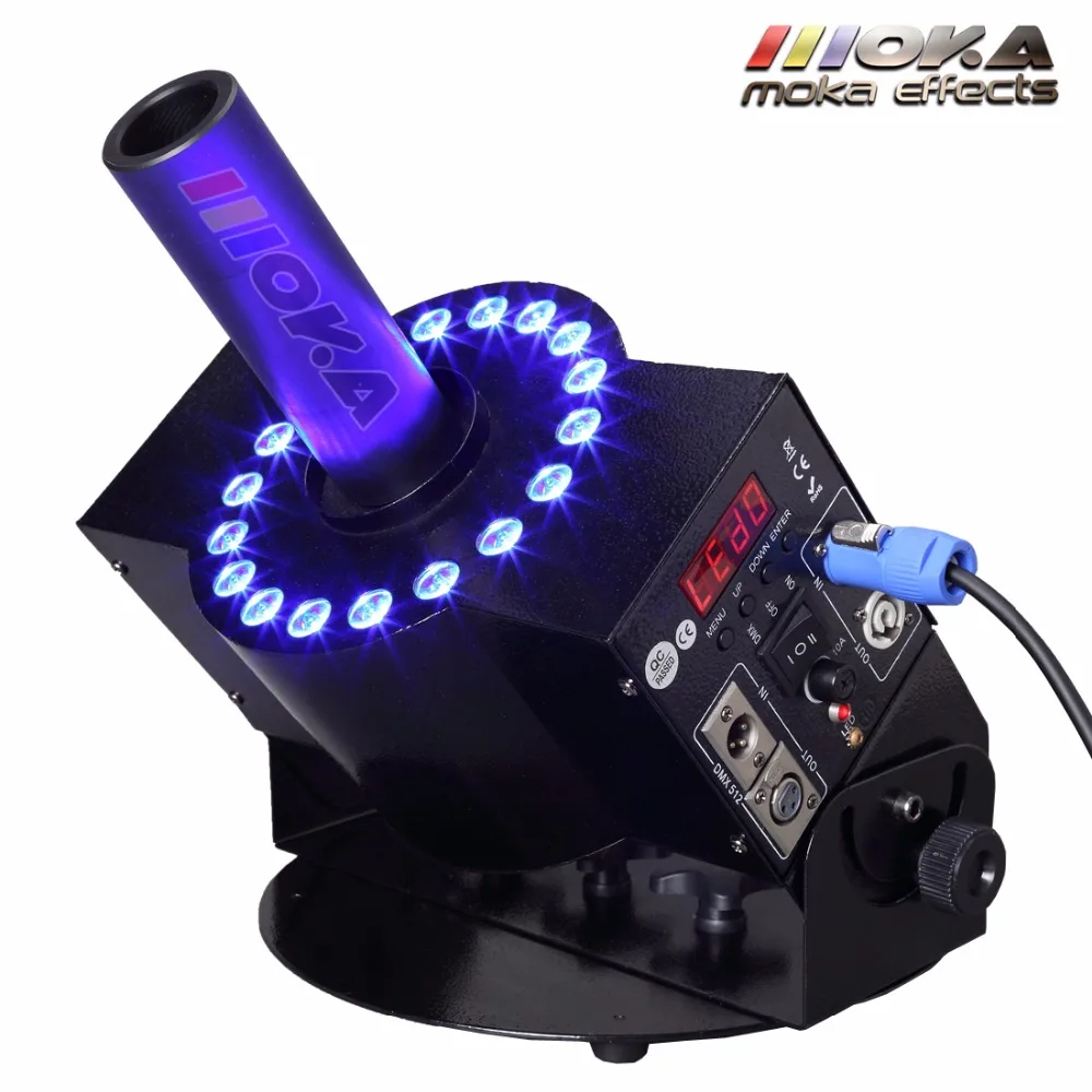 6 шт./партия 250 Вт светодио дный Co2 Джет Кэннон moka 18*3 Вт RGB, этап dmx 6CH co2 Колонка ткацкий станок шланг высокого давления