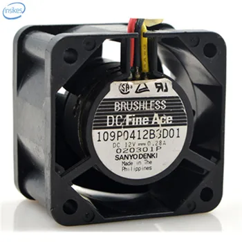 

Sanyo 109P0412B3D01 3 Wires Server Computer Cooling Fan DC 12V 0.28A 4028 40*40*28mm 4CM