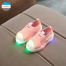 От 1 до 5 лет Детские для мальчиков и девочек повседневная обувь светящиеся новорожденных туфли на мягкой подошве модные детские кроссовки наивысшего качества