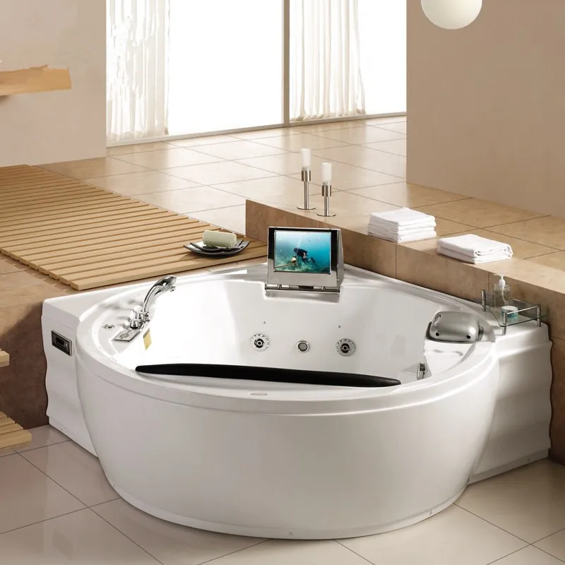 

2019 new Massage bathtub freestanding Whirlpool bathtub hidromasaje corner Indoor bath tub 2 person M-2027