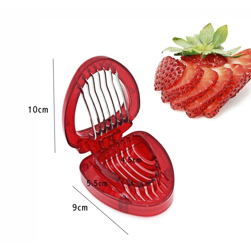 Strawberry Slicer Corer Strawberries Huller Leaf Stem Remover Fruits  Cleaning and Cutting Gadget Kitchen Aliquot Cutter Tools