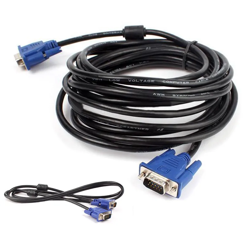 Mayitr 1 шт. 1,5 м/3 м VGA кабель профессиональный HD 15 Pin VGA мужчин и мужчин удлинительные кабели для VGA/SVGA pc ноутбук монитор
