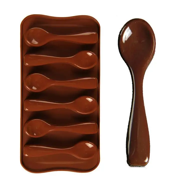 6 Spoon Chocolate Silicone Mold West Point DIY baking silica gel mold kitchen utensilsin Cake