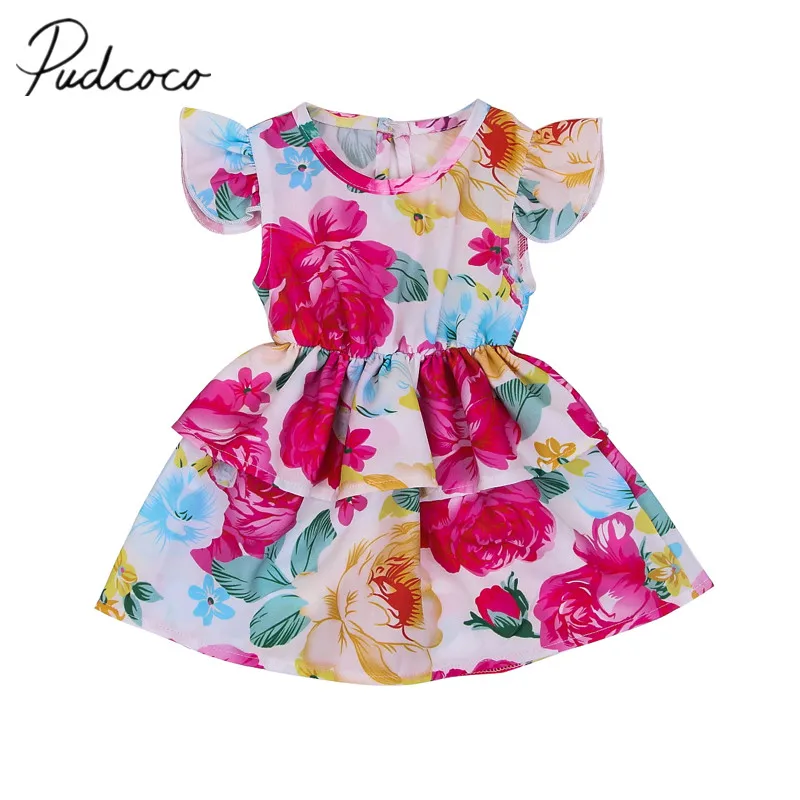 2018 Brand New Infant Toddler Kids Baby Girl Floral Tutu ...