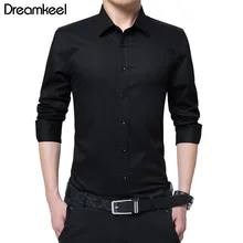 Мужская рубашка Новая повседневная рубашка с длинными рукавами Slim Fit человек социальной платье в деловом стиле брендовая одежда плюс размер 5XL Y