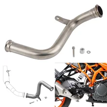 Knalpot Muffler Mid Pipa untuk KTM RC Duke 390 125 2017 2018 2019 RC125 RC390 Duke125 Duke390 Eliminator Link Pipa bagian Motor(China)