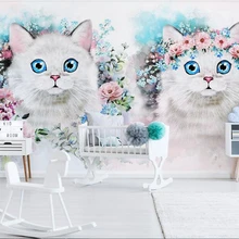 Beibehang фото обои домашний декор Фреска цветок кошка детская комната фон стены Фреска гостиная спальня 3d обои