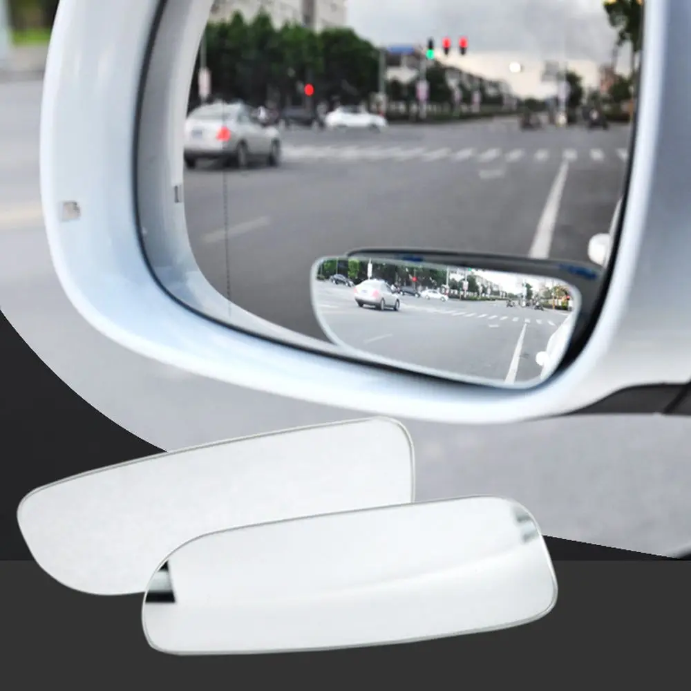 

2Pcs Universal High Quality Clear Convex Frameless 360 Degree Adjustable Wide Angle Blind Spot Car Rear View Mirror