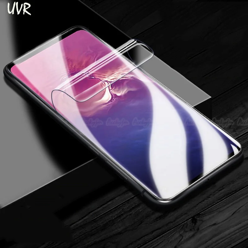 Гидрогелевая пленка UVR для Samsung Galaxy S10e S10 S9 S8 Plus Note 9 8 3D мягкая защитная экрана A7 A9 A8