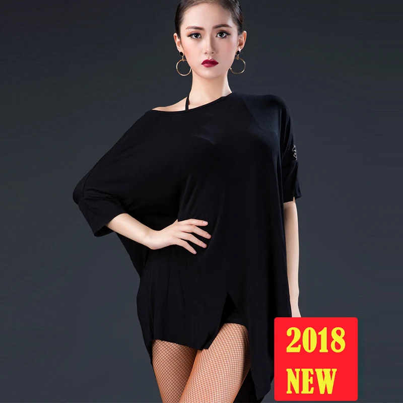 

6 Colors Latin Dance Tops Female Adult New Practice Clothes Training Dance Clothing Ballroom Cha Cha Salsa Dancing Shirt DL2564