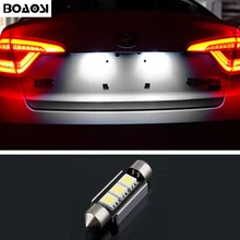 BOAOSI 1x Dome Festoon 5050 Error free License Number Plate Light For Mercedes Benz W208 W209 W203 W169 W210 W211 W212 AMG CLK