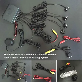 

2 in 1 Visual Car Parking BIBI Alarm System = Car Parking Radar Sensors + Car Rear View Park Camera For Subaru Trezia 2010~2016
