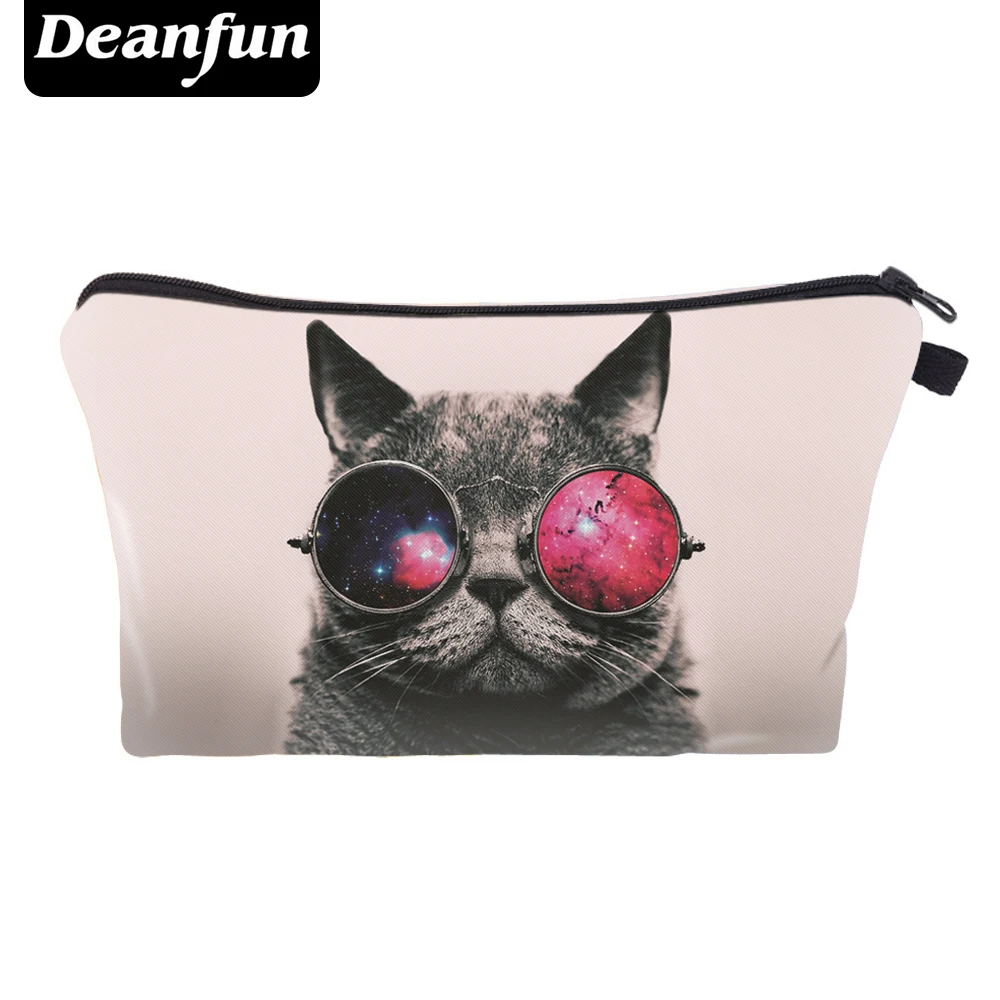  Deanfun Cosmetic Bags 3D Printed Cool Cat Storage Toiletry Travel Cute For Girls Gift 36958