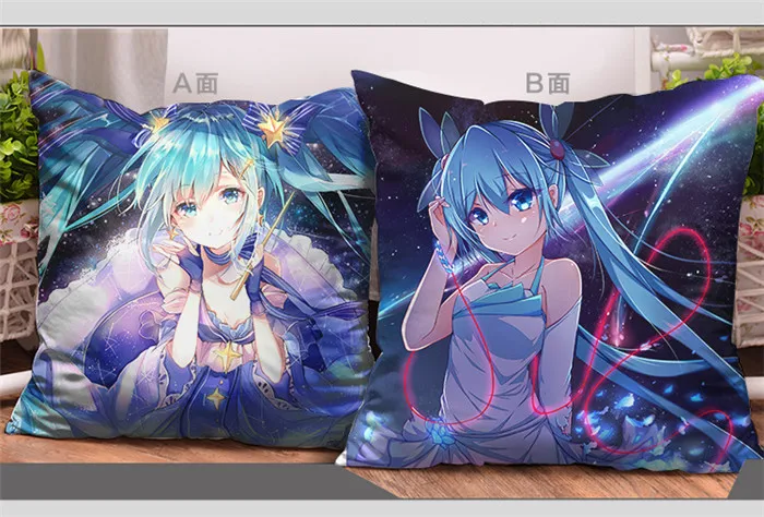 Amellor декоративные подушки 43x43 см Hatsune Miku Мультяшные подушки аниме-Подушка Мягкие двухсторонние напечатанные рождественские подарки подушка - Цвет: 12