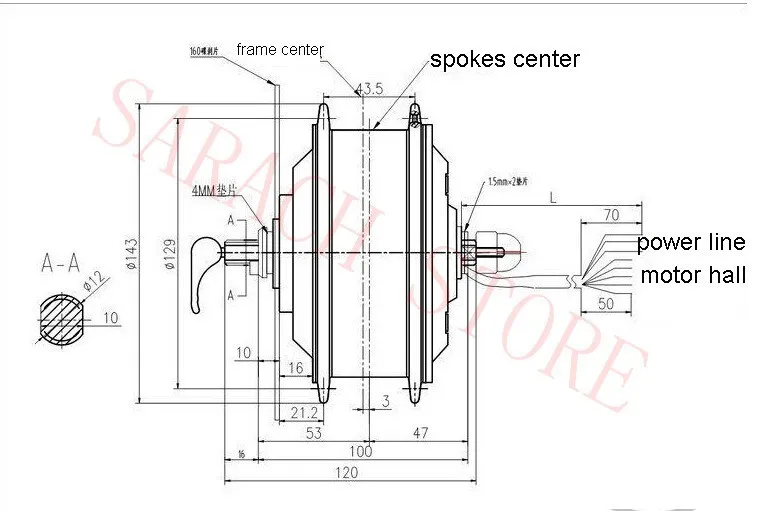 2" 250 W 36V электрический велосипед передний мотор, электродвигатель для ступицы колеса, электродвигатель для велосипеда