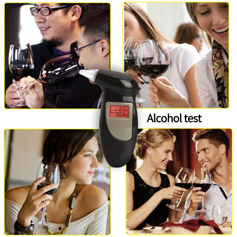 Digital alcohol test with audible alert