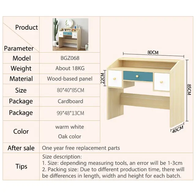 Bedroom Furniture Wooden Dressers With Drawer Cosmetic Organizer